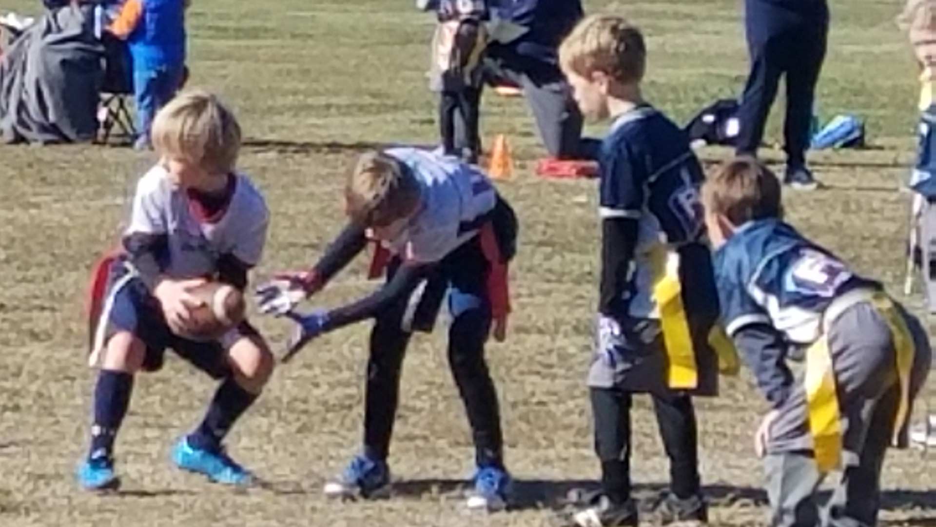 Boys playing football